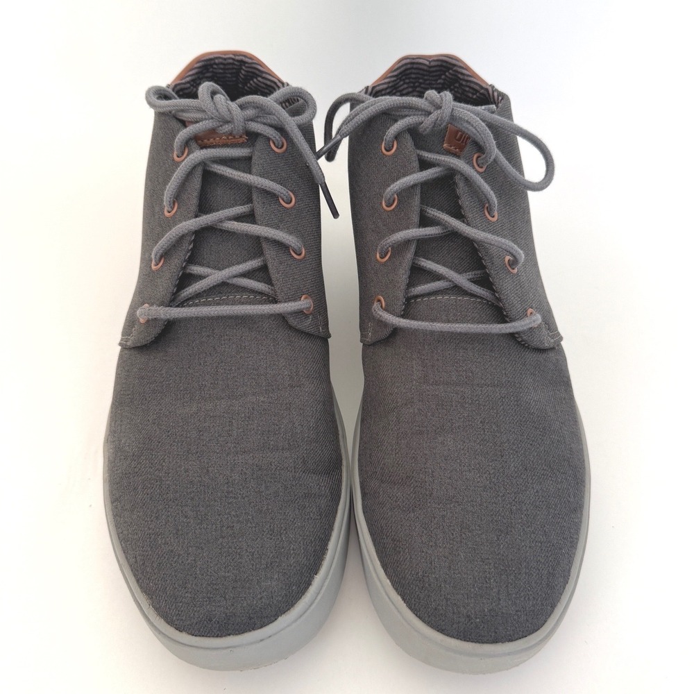 OluKai Nana Hele Men's Chukka Boots Size 10.5 Gray Canvas Lace Up Casual